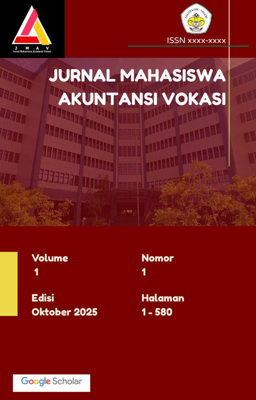 					View Vol. 1 No. 1 (2025): Jurnal Mahasiswa Akuntansi Vokasi
				