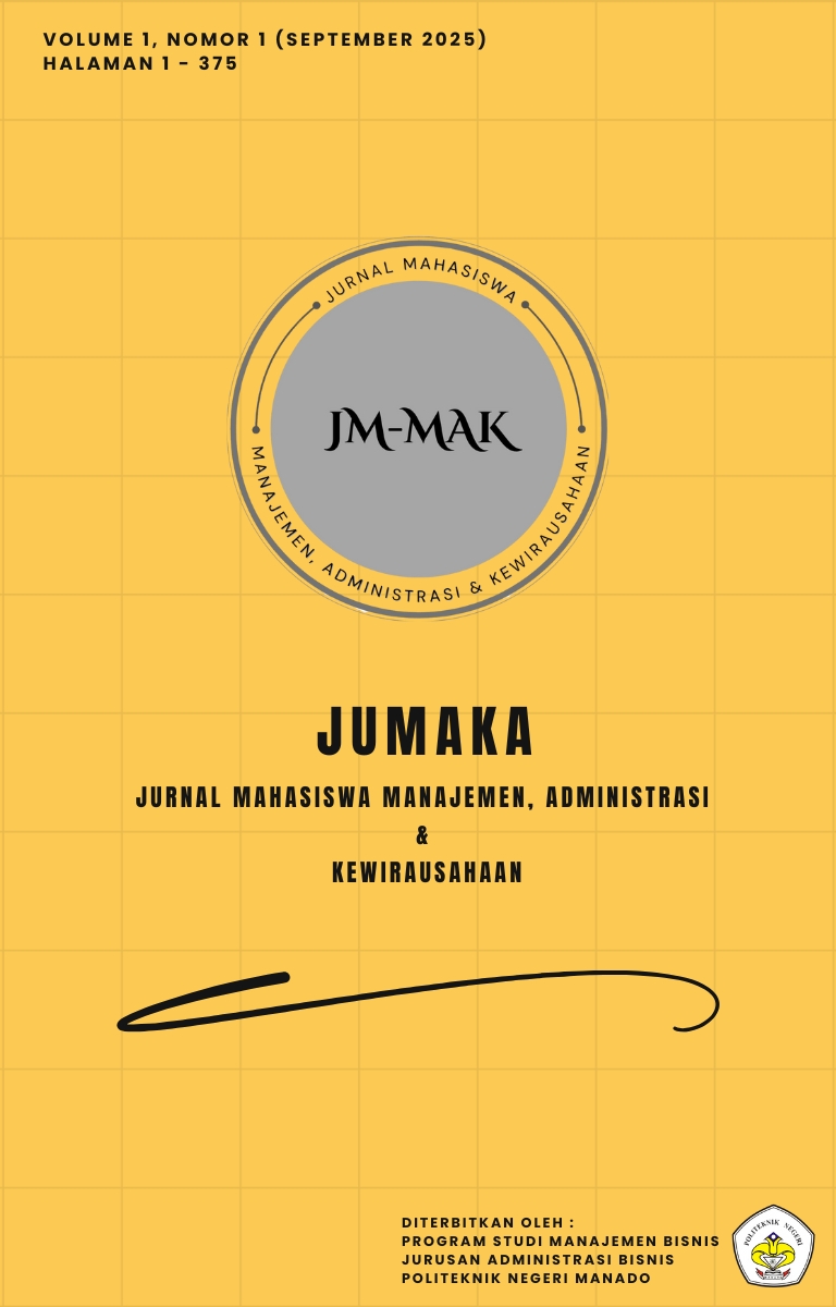 					View Vol. 1 No. 1 (2025): JURNAL MAHASISWA MANAJEMEN, ADMINISTRASI  &  KEWIRAUSAHAAN
				